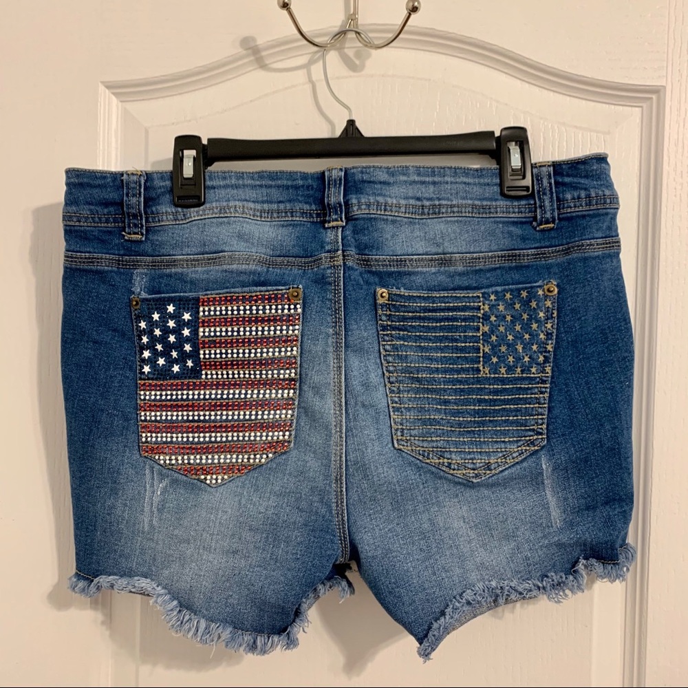 Forever 21 Plus size Patriotic Jean Shorts